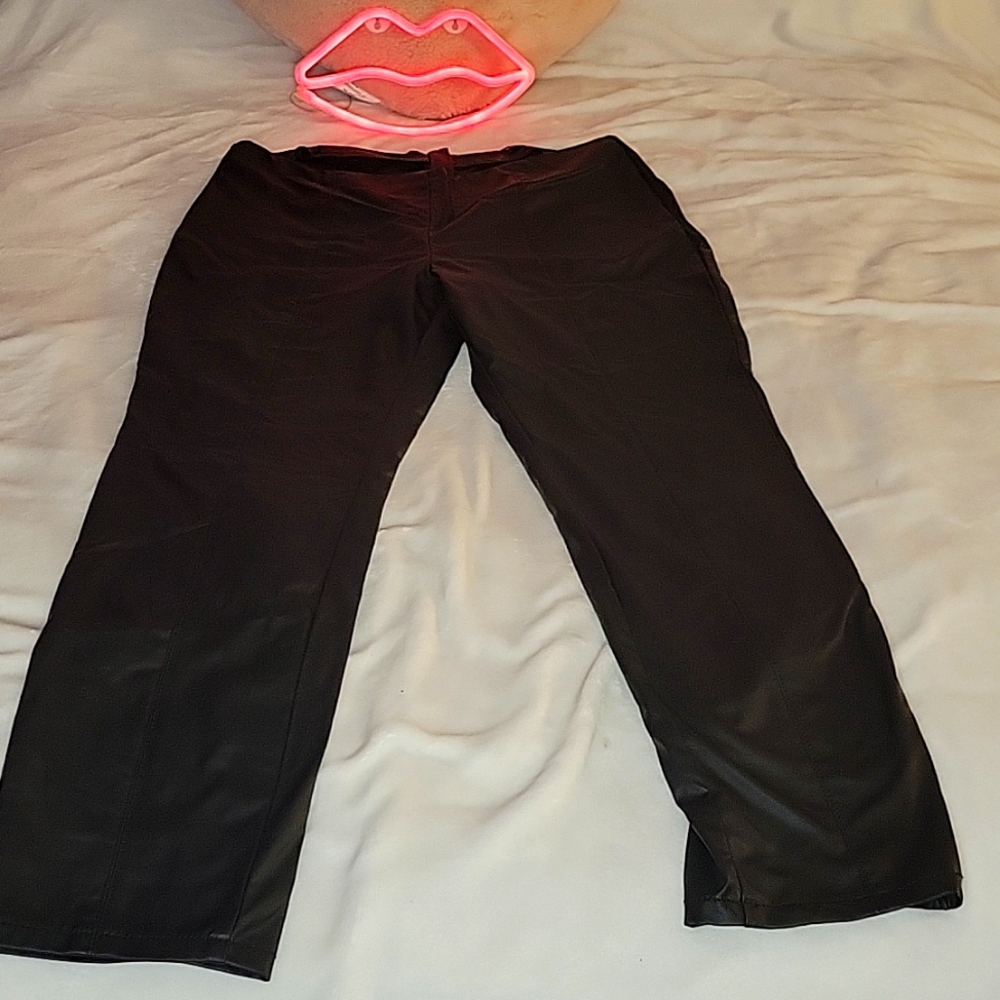 MissPap Faux Leather V Waistband Pants sz 12